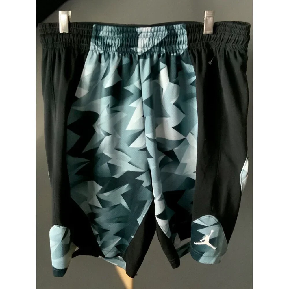 Nike Jordan Training Dominate Retro Basketball Mens Shorts Black Blue Medium